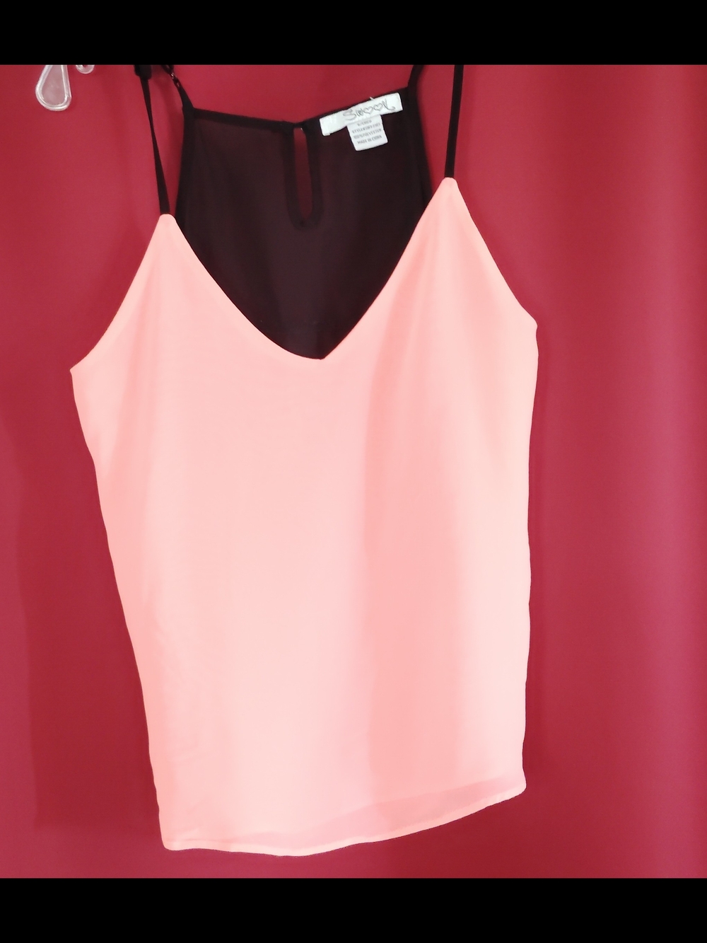 Swoon Boutique Coral Pink V-Neck Spaghetti Strap Cami